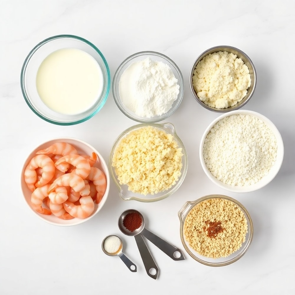 Raw Ingredients for Crispy Cajun Shrimp
