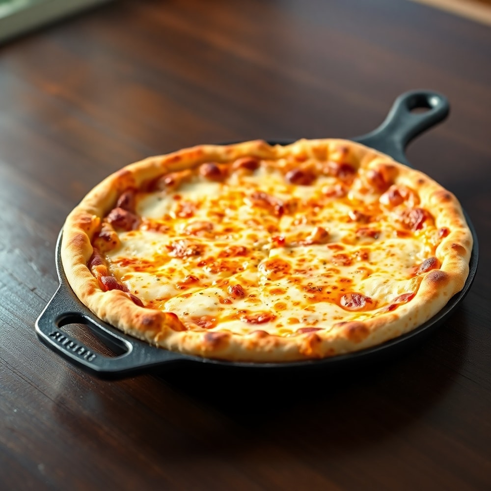 crispy cast iron skillet pizza