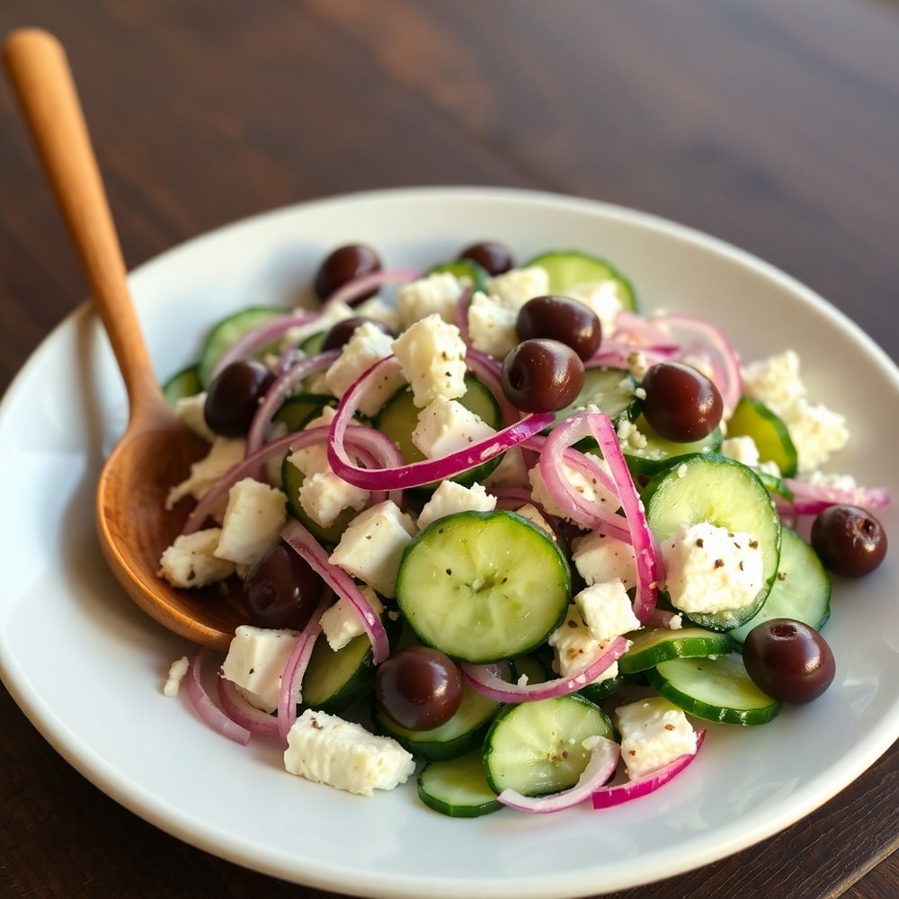 crispy cucumber feta salad