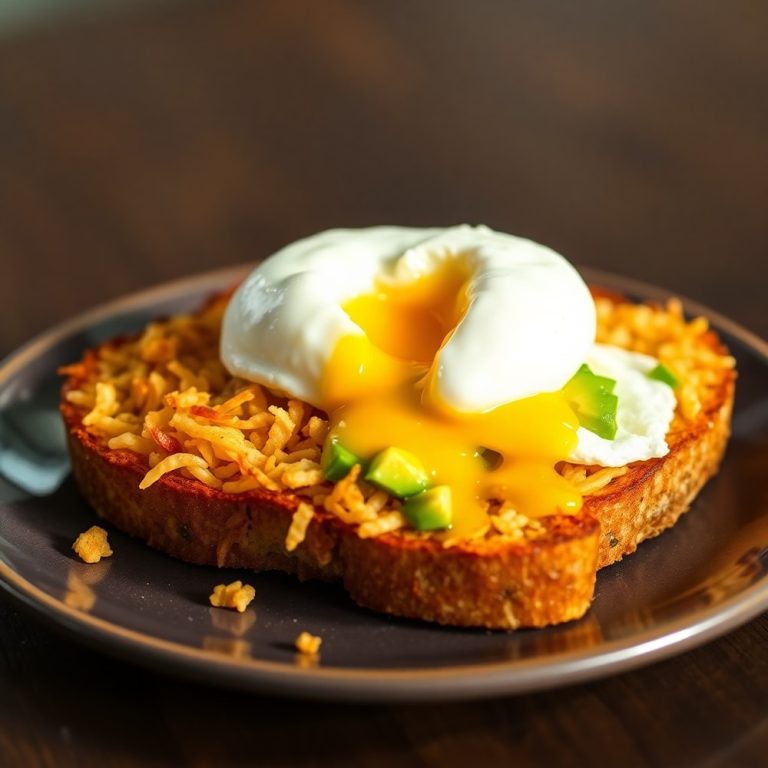 hash brown avocado toast