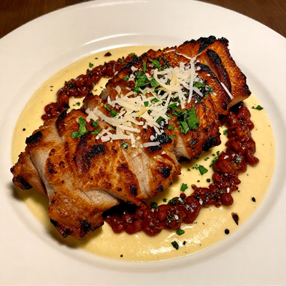Plated Marry Me Pork Tenderloin with Sun-Dried Tomato Sauce