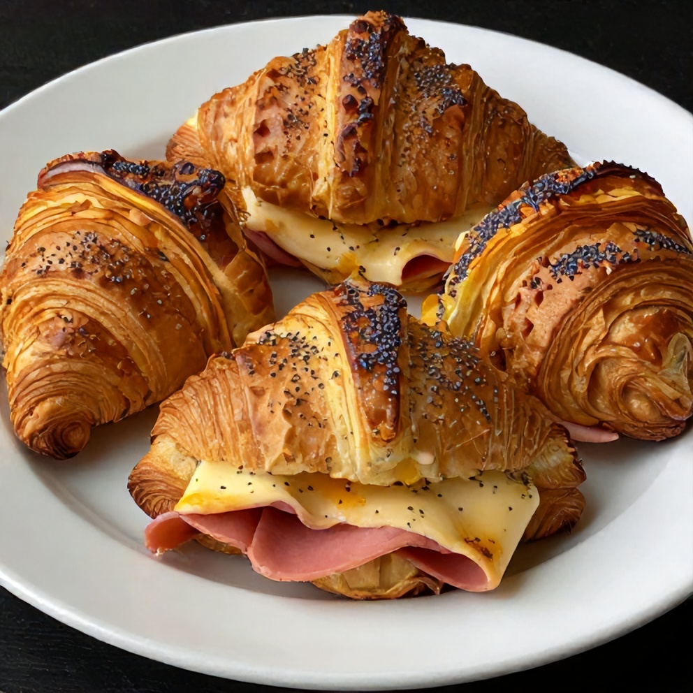 Plated Mini Croissants