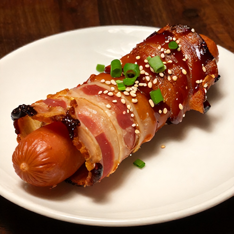 Plated Crispy Mini Firecracker Hot Dogs