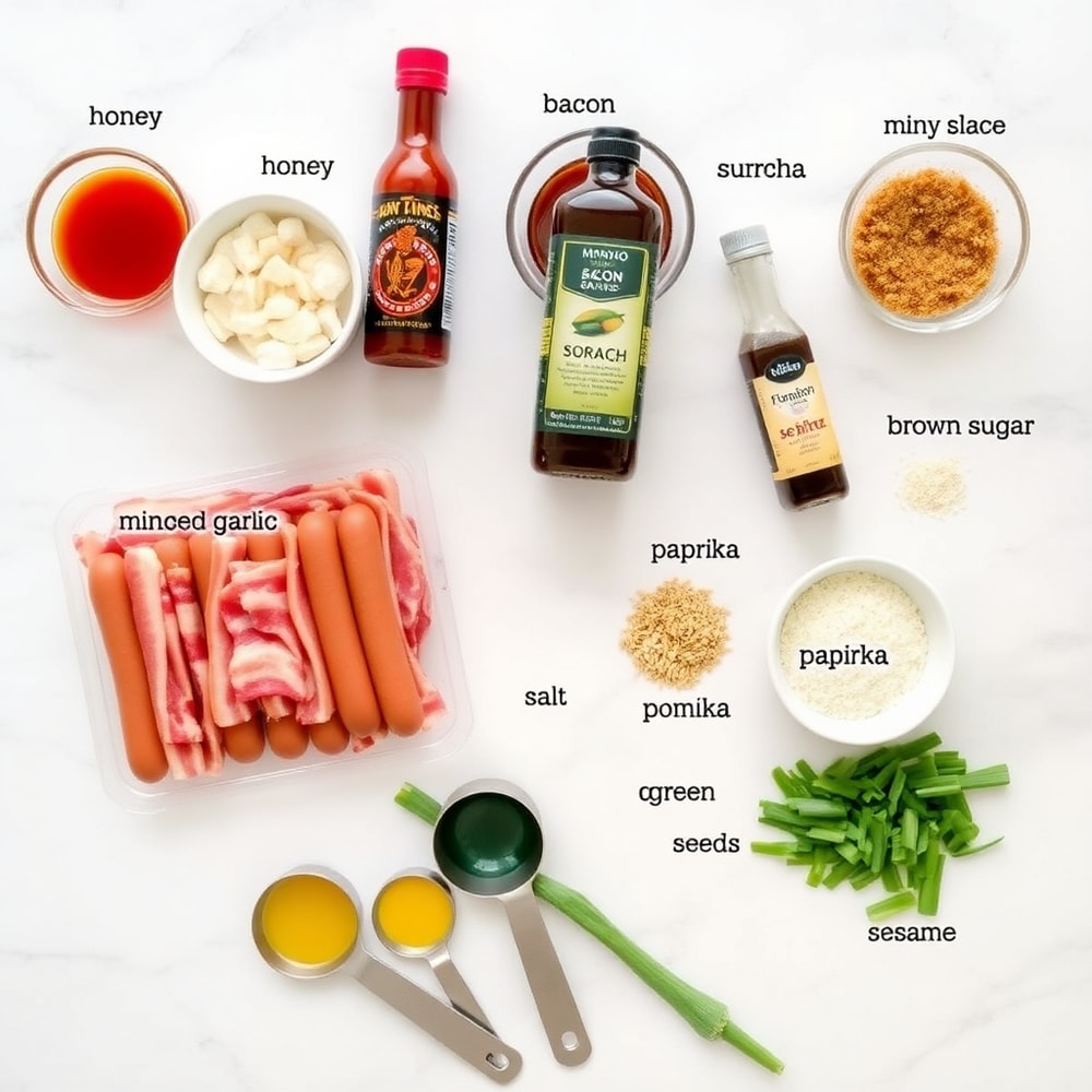 Raw Ingredients for Mini Firecracker Hot Dogs