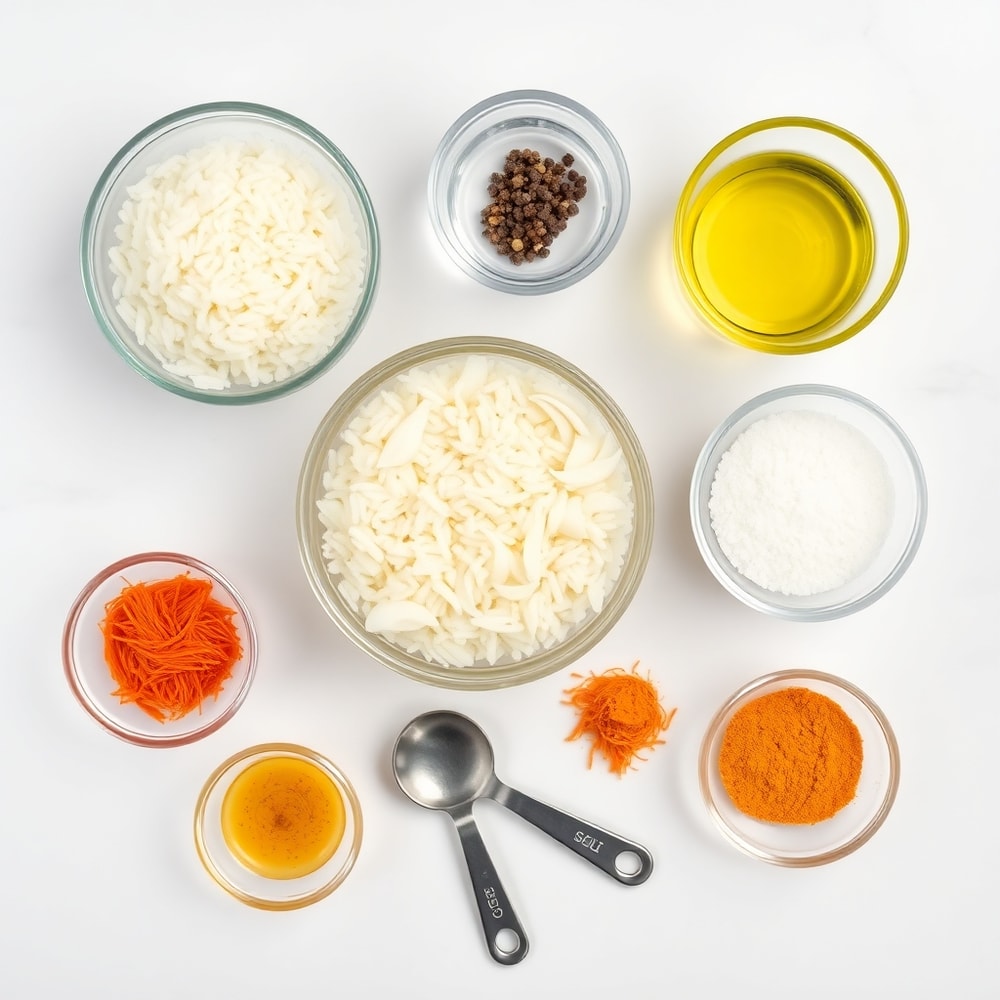 Raw ingredients for Persian tahdig rice recipe