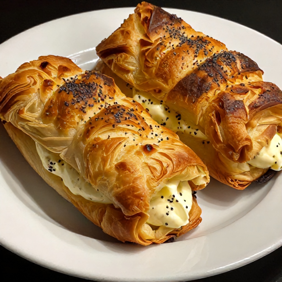 Crispy Pinwheel Sandwiches on a white plate