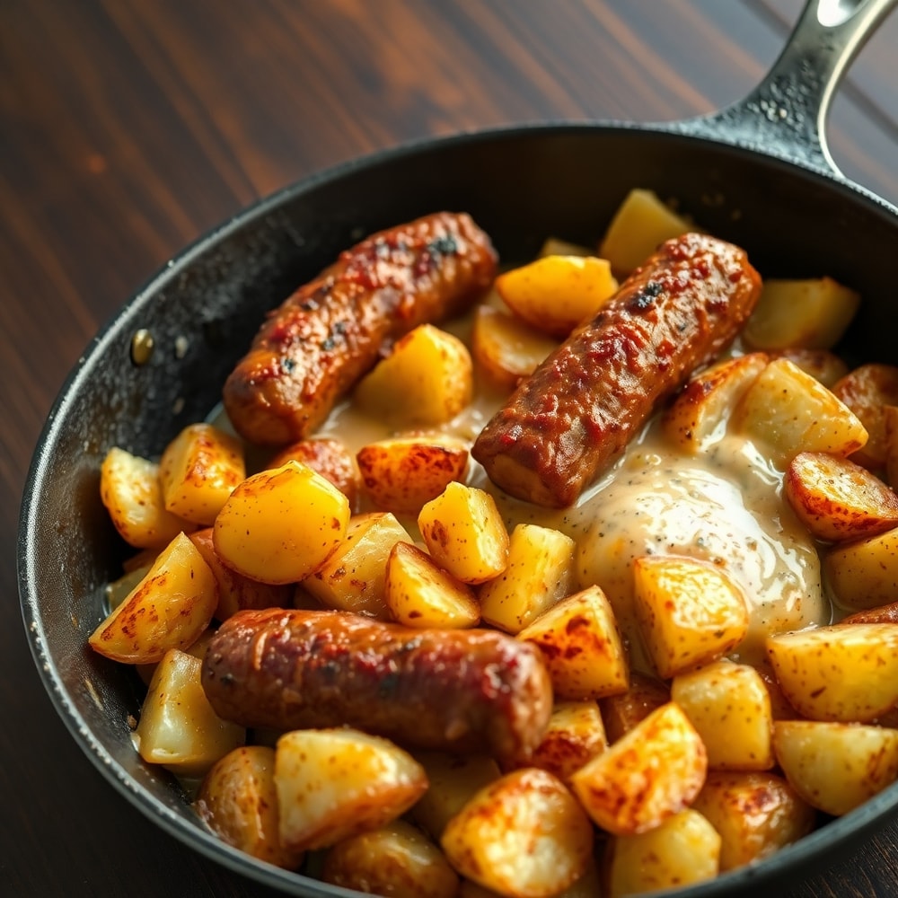 Polish sausage and potato skillet