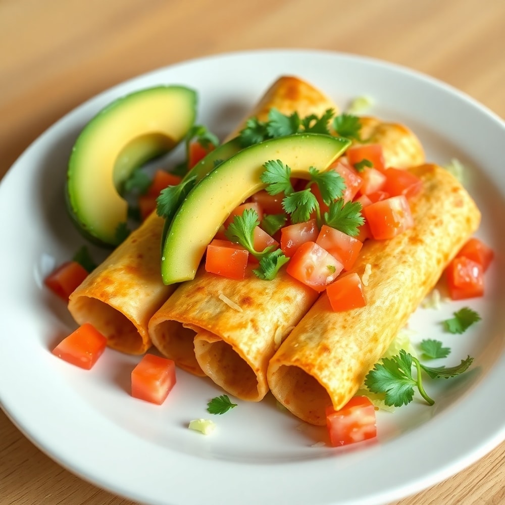 Vegan Taquitos Plated