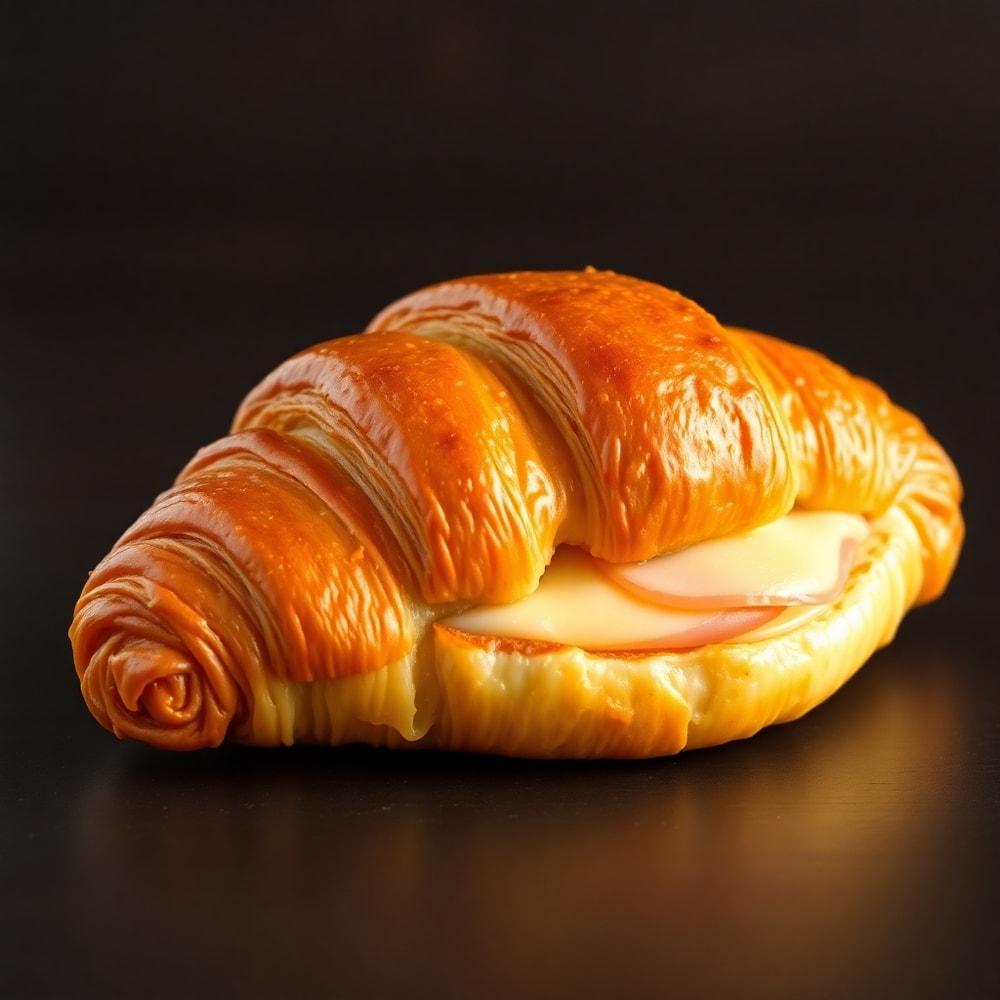 easy baked ham and cheese croissants