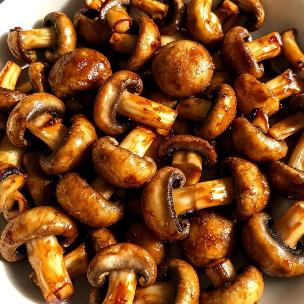 Easy Balsamic Roasted Garlic Mushrooms