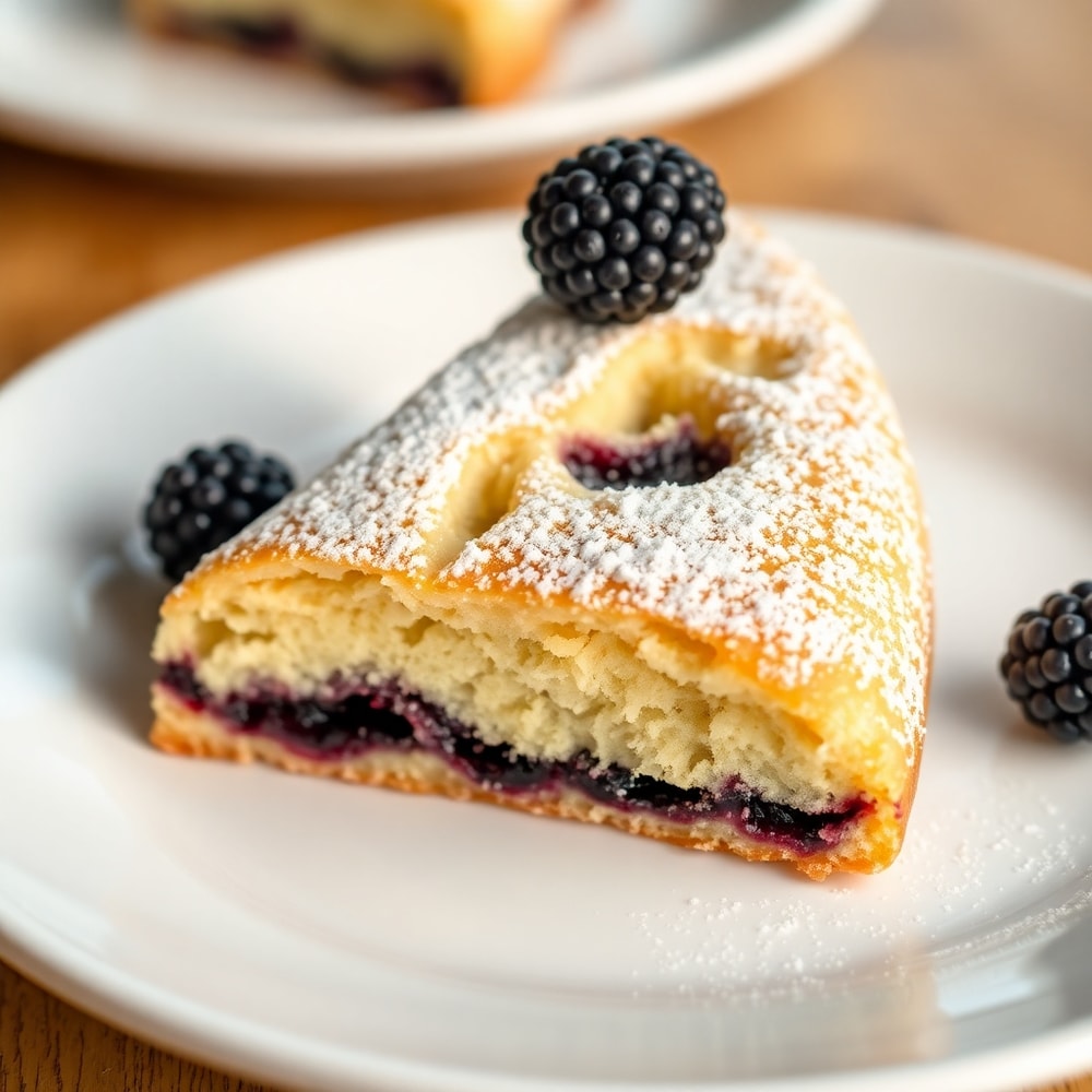 Plated Blackberry Shortbread Wedges