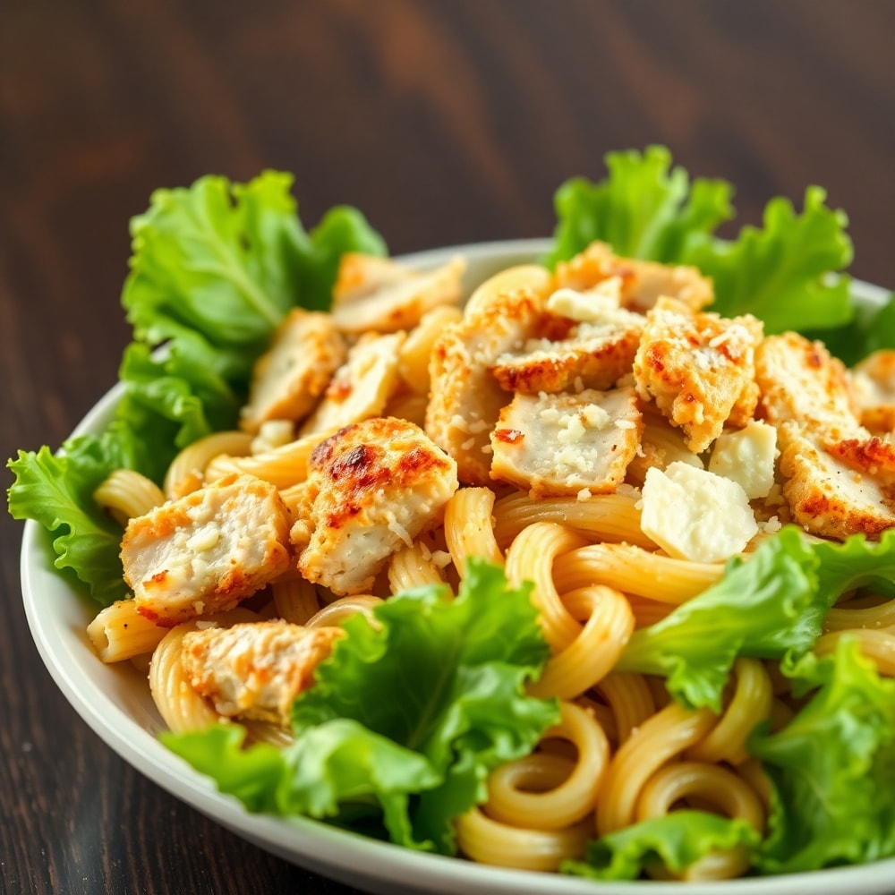 Easy Chicken Caesar Pasta Salad