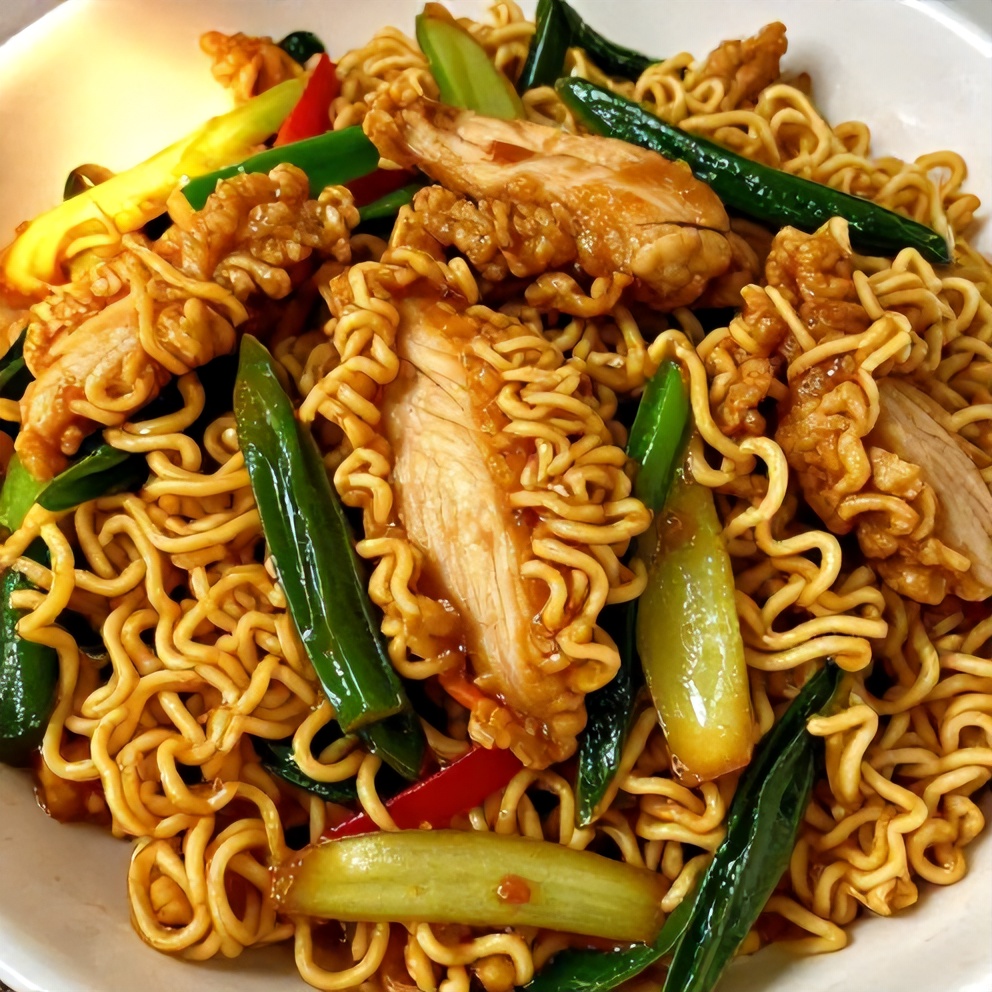 easy chicken ramen stir fry