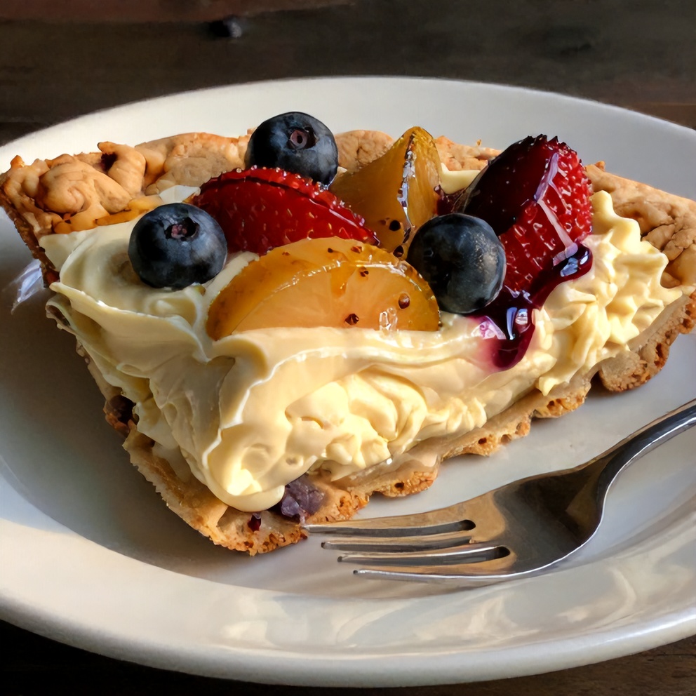 Plated Sugar Cookie Fruit Pizza