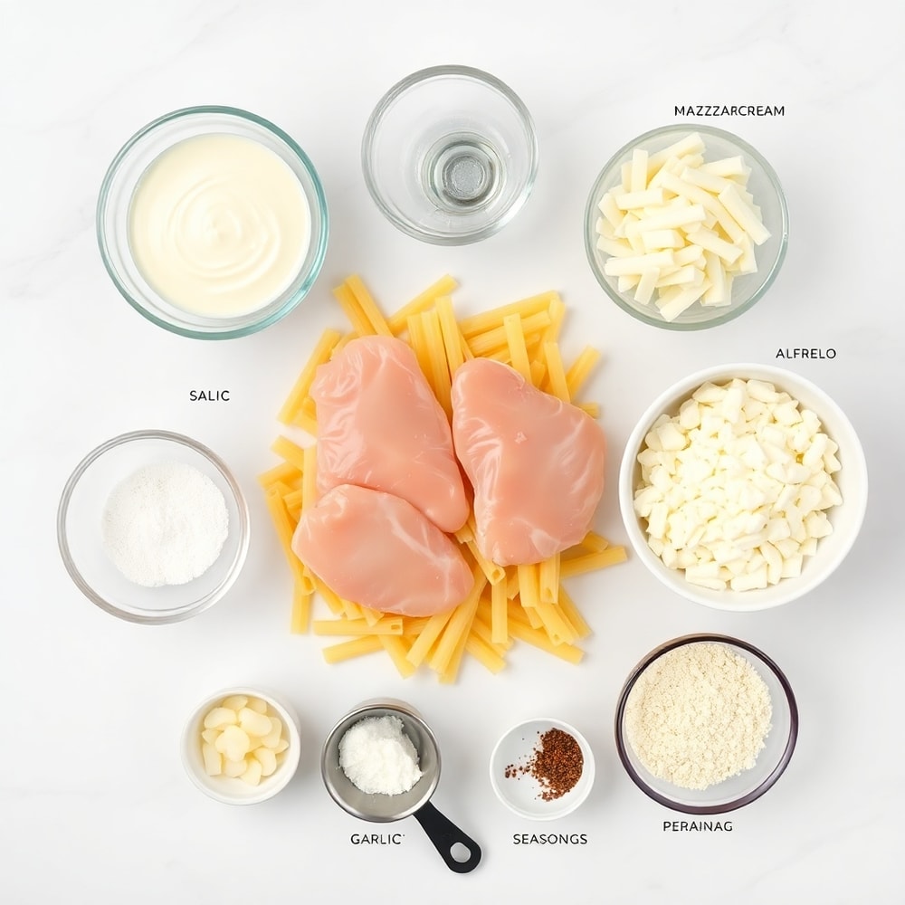 Chicken Alfredo Pasta Bake Ingredients