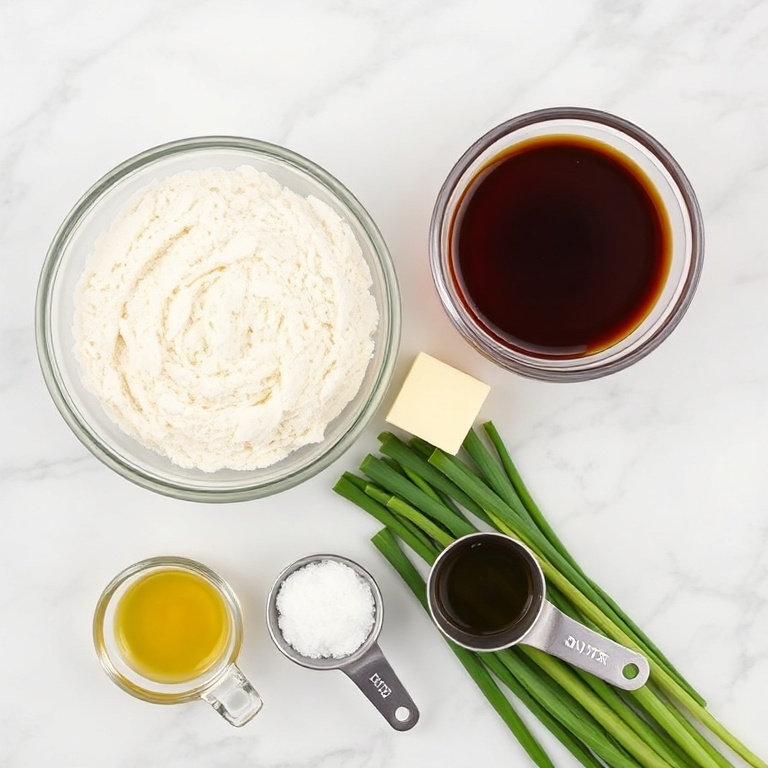 Raw Ingredients for Sweet Soy Butter Korean Rice Cakes