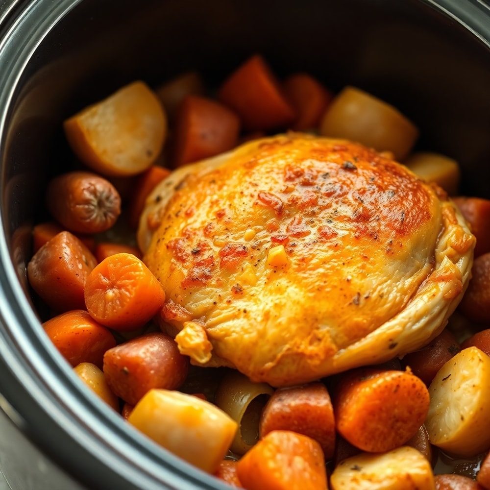 crockpot chicken and veggies