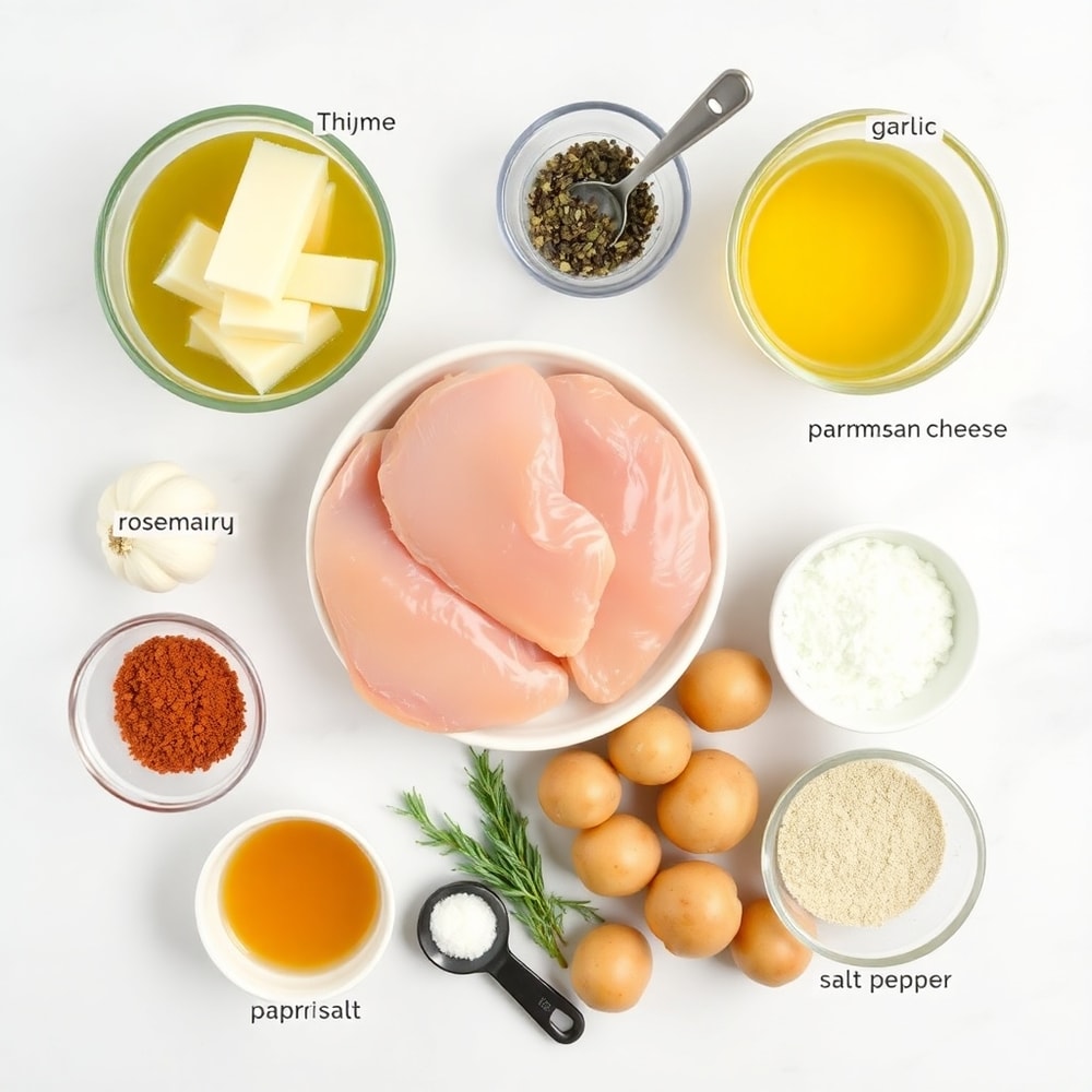 Crockpot Garlic Parmesan Chicken and Potatoes Ingredients