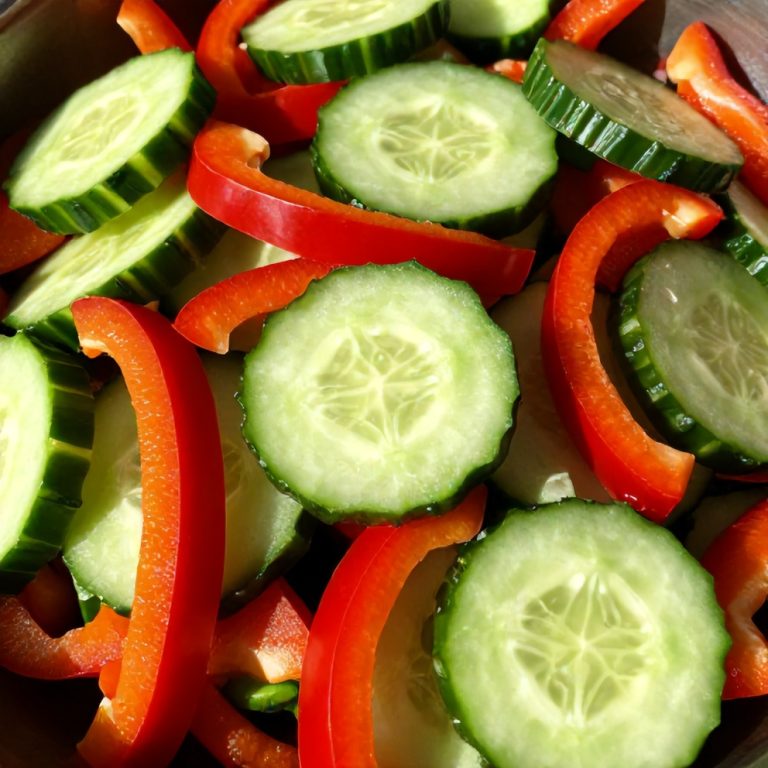 Easy Cucumber Sweet Pepper Salad