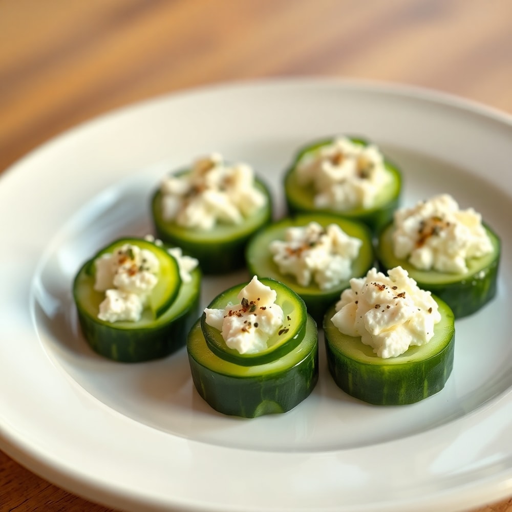 Plated Feta Cucumber Bites