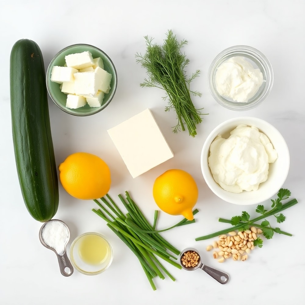 Ingredients for Feta Cucumber Bites