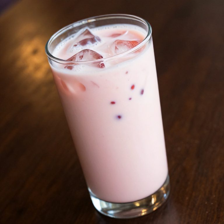 Easy Iced Matcha Strawberry Latte