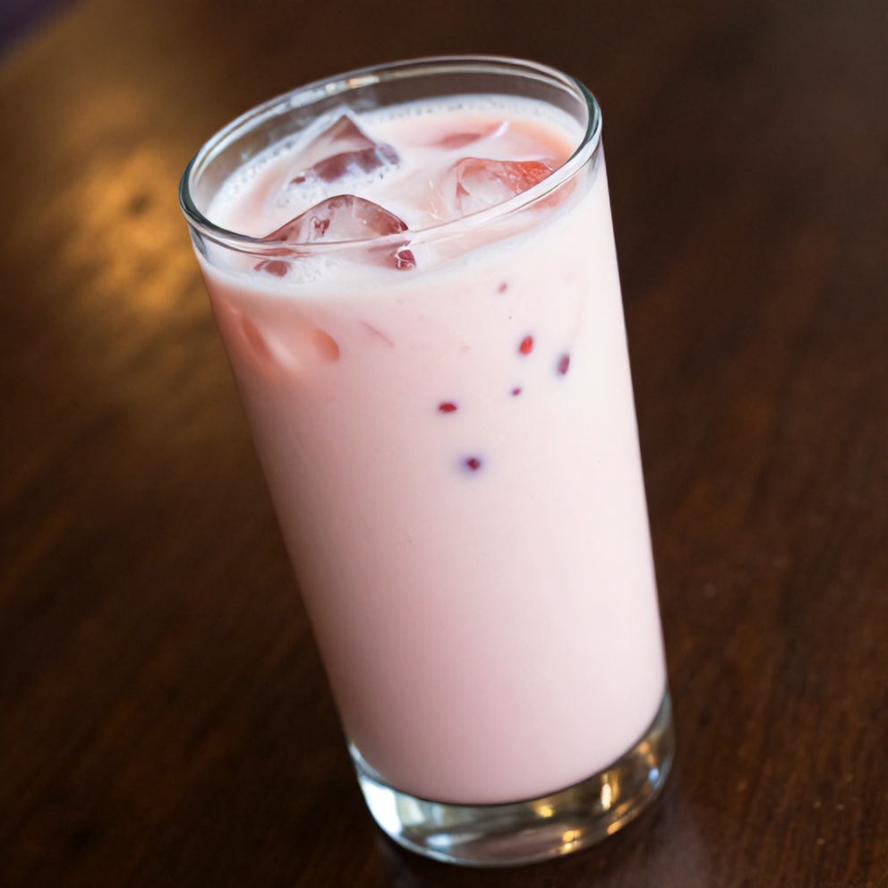 Easy Iced Matcha Strawberry Latte