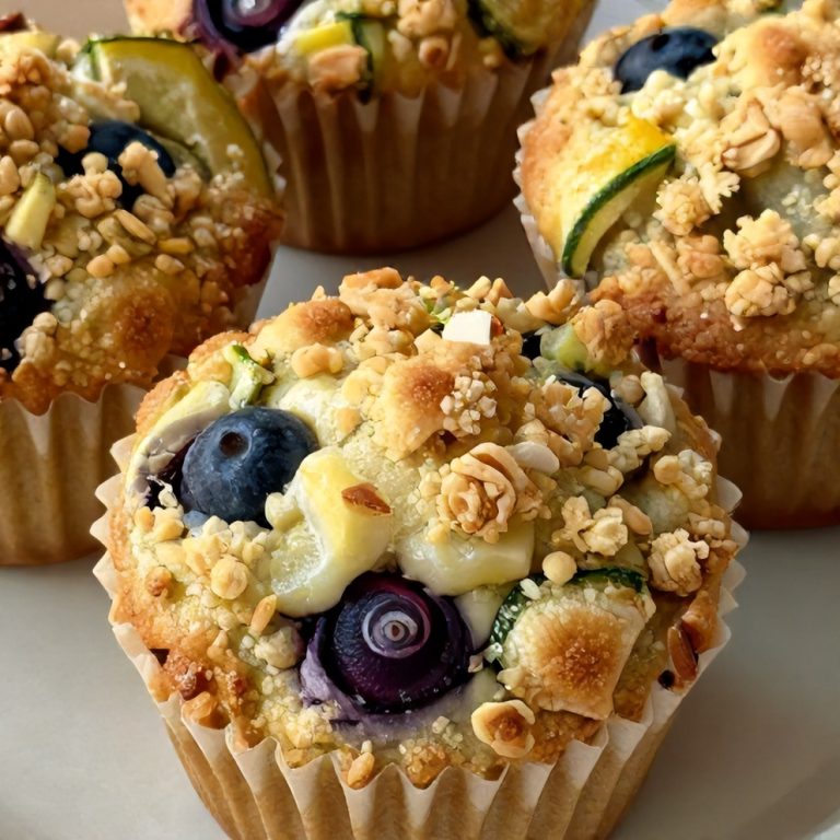 easy lemon blueberry zucchini muffins