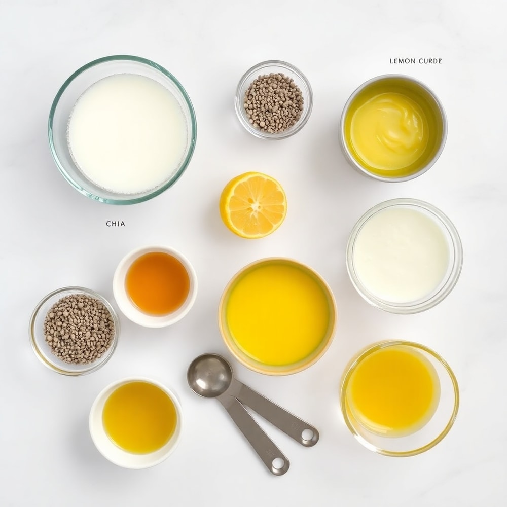 Raw ingredients for Lemon Curd Chia Pudding