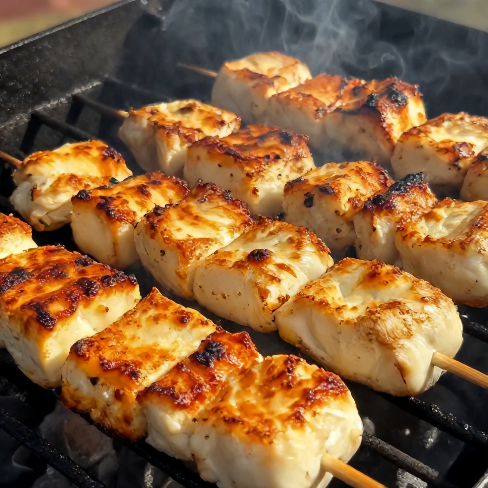 Mediterranean Halloumi Skewers