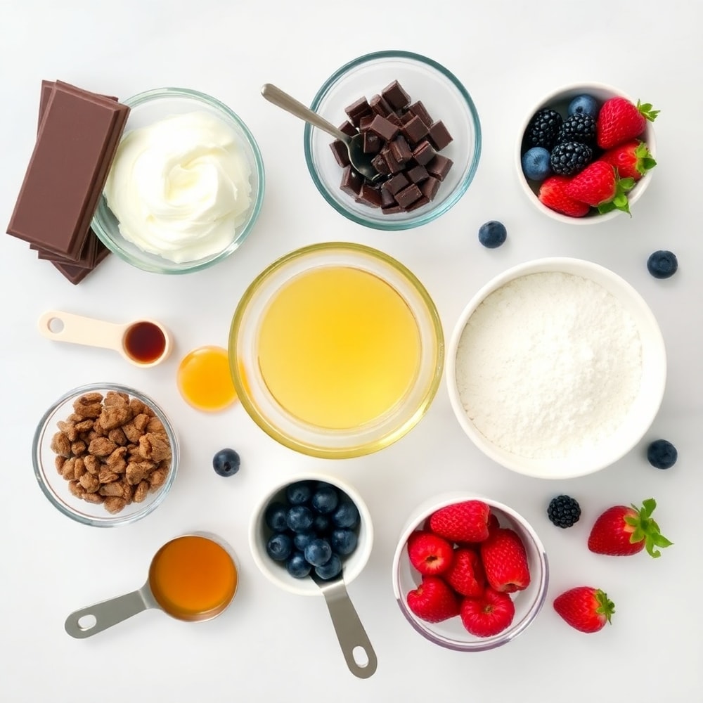 Ingredients for Easy No-Bake Chocolate Mousse