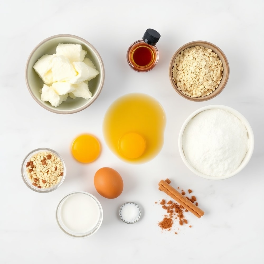 Raw ingredients for Easy Protein Pancakes with Cottage Cheese and Oats