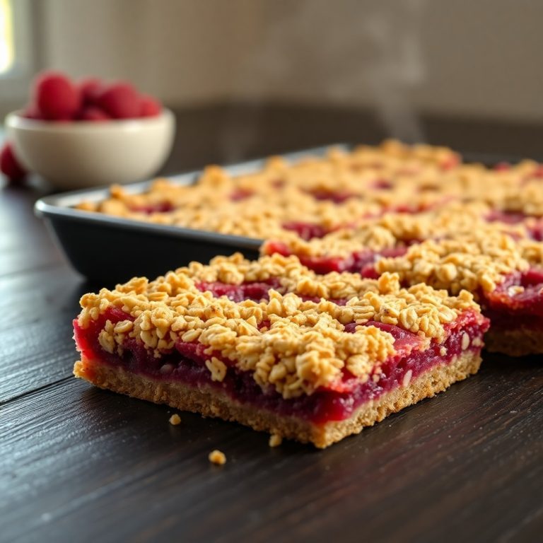 Raspberry Oatmeal Crumble Bars
