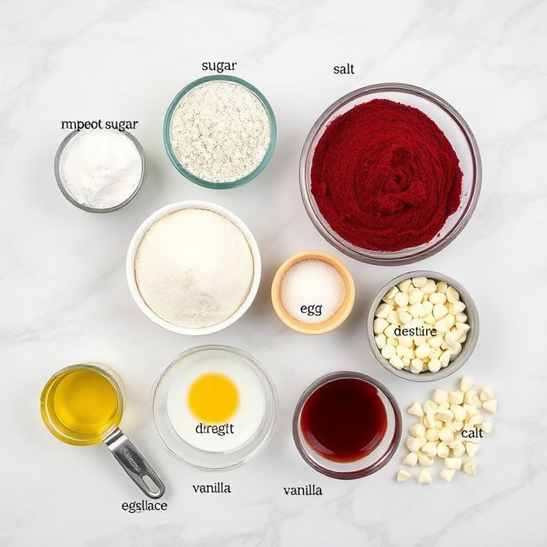 Red Velvet Brownies Ingredients
