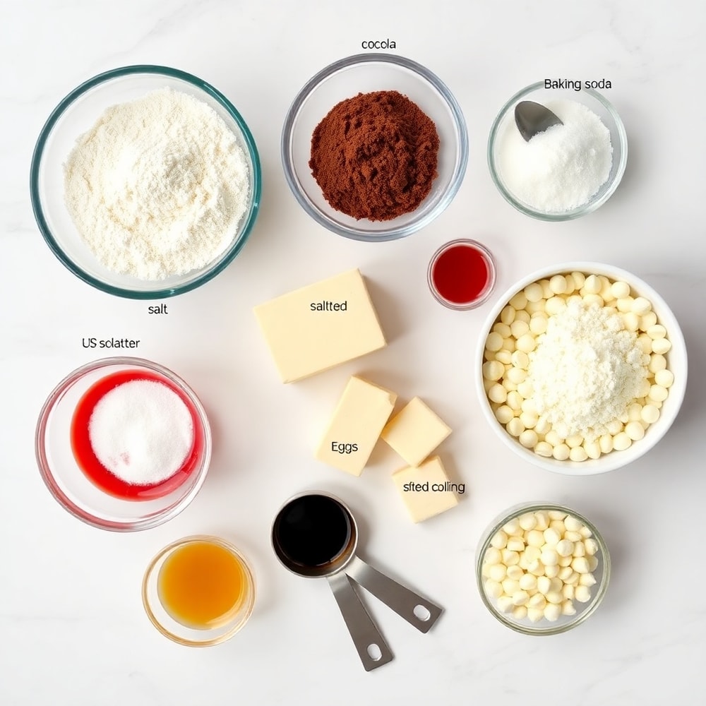 Red Velvet Cookie Sandwiches Ingredients
