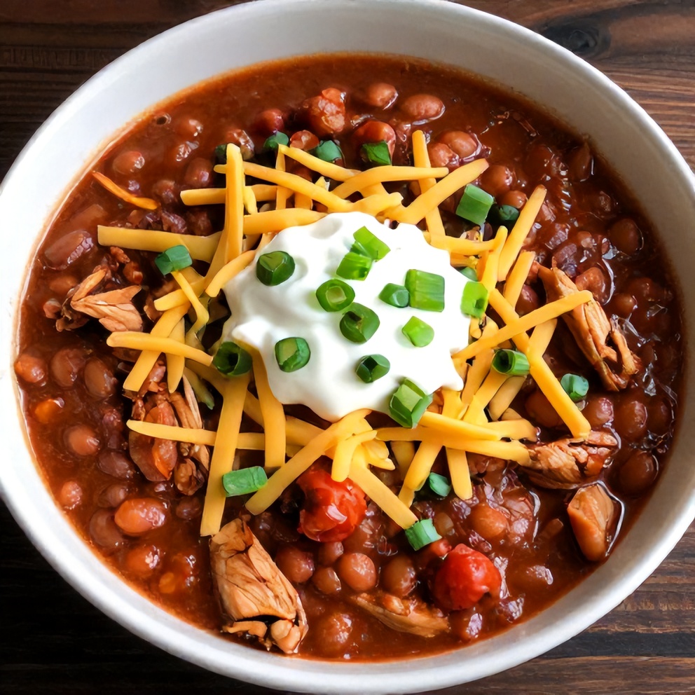 Easy Slow Cooker Buffalo Chicken Chili