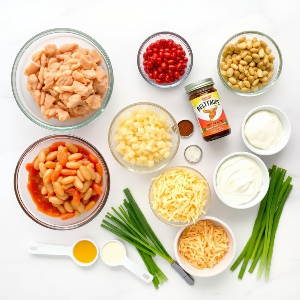 Easy Slow Cooker Buffalo Chicken Chili Ingredients