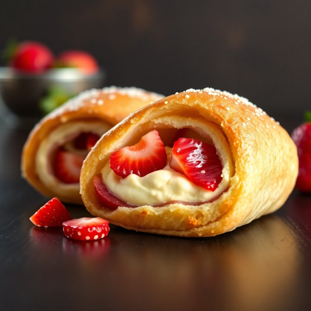 strawberry cheesecake breakfast rolls