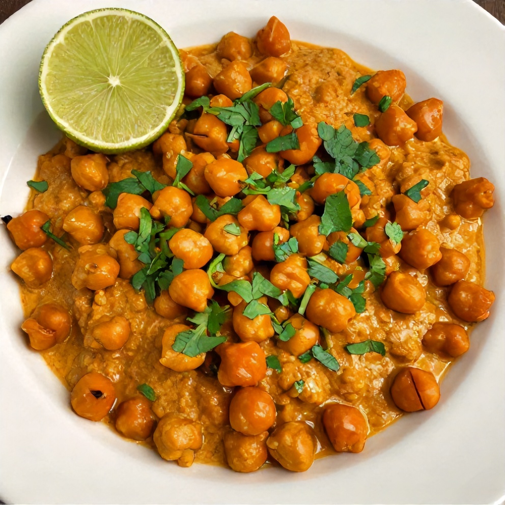 Easy Sweet Potato Chickpea Curry on a Plate