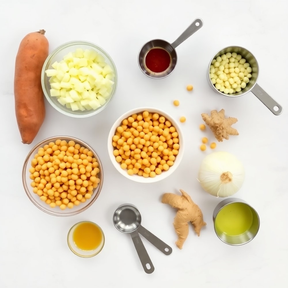 Easy Sweet Potato Chickpea Curry Ingredients
