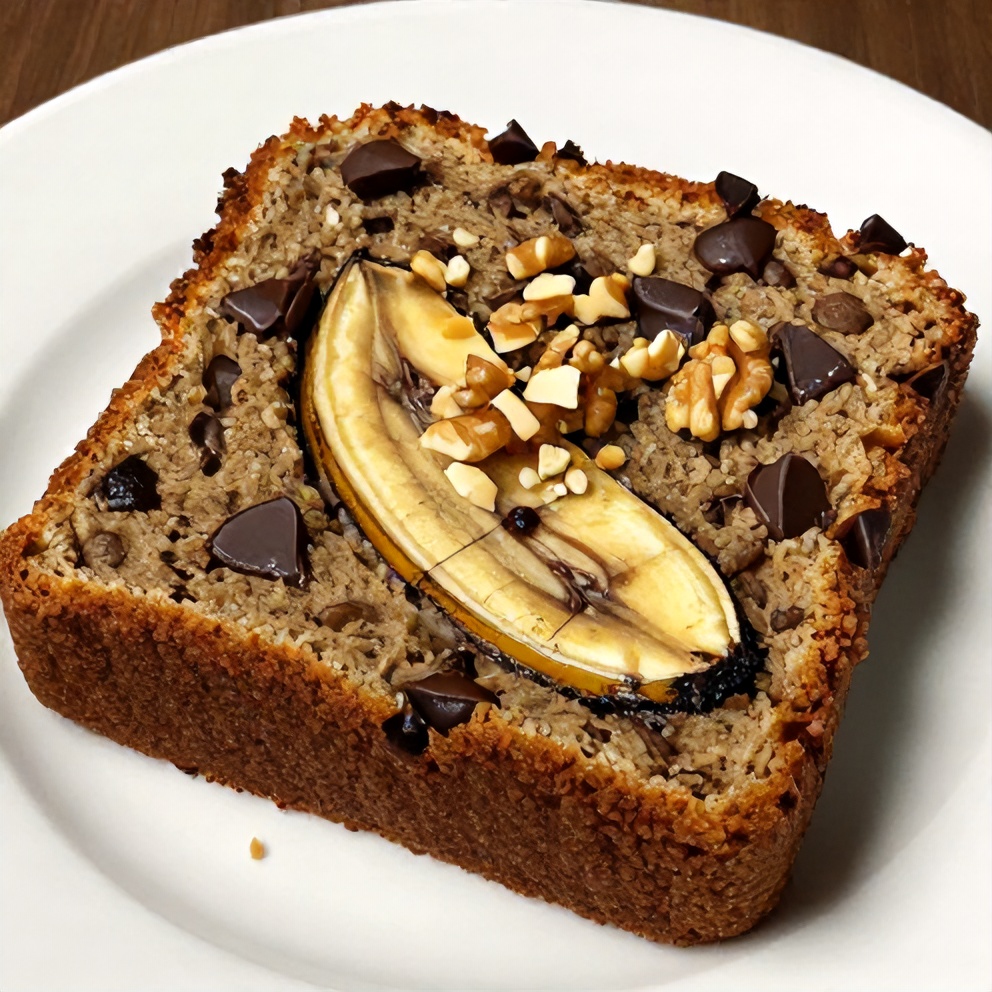 Sliced Chocolate Chip Banana Bread