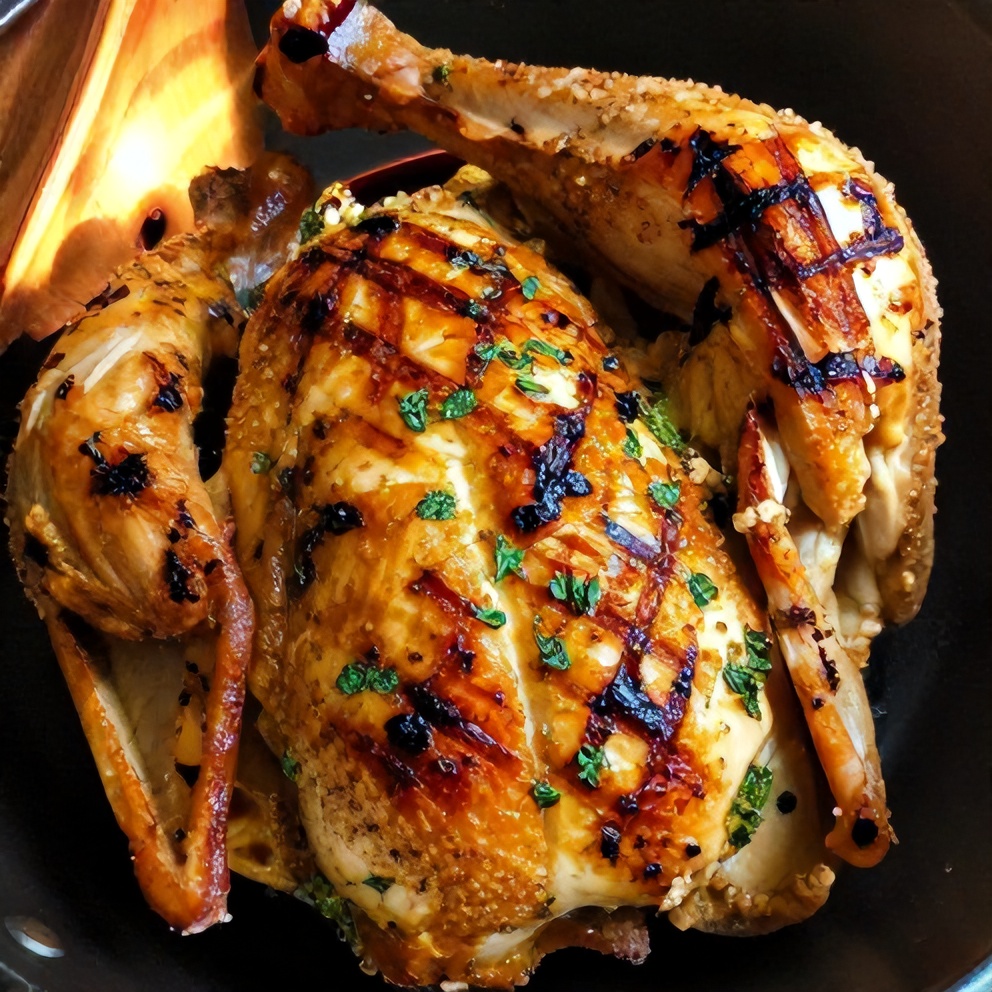 grilled spatchcock chicken
