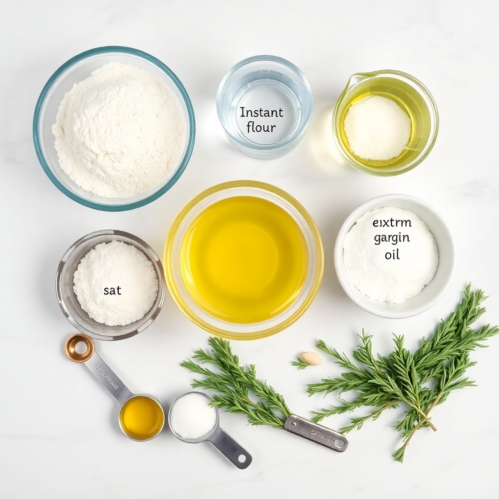 Garlic Rosemary Focaccia Muffins Ingredients