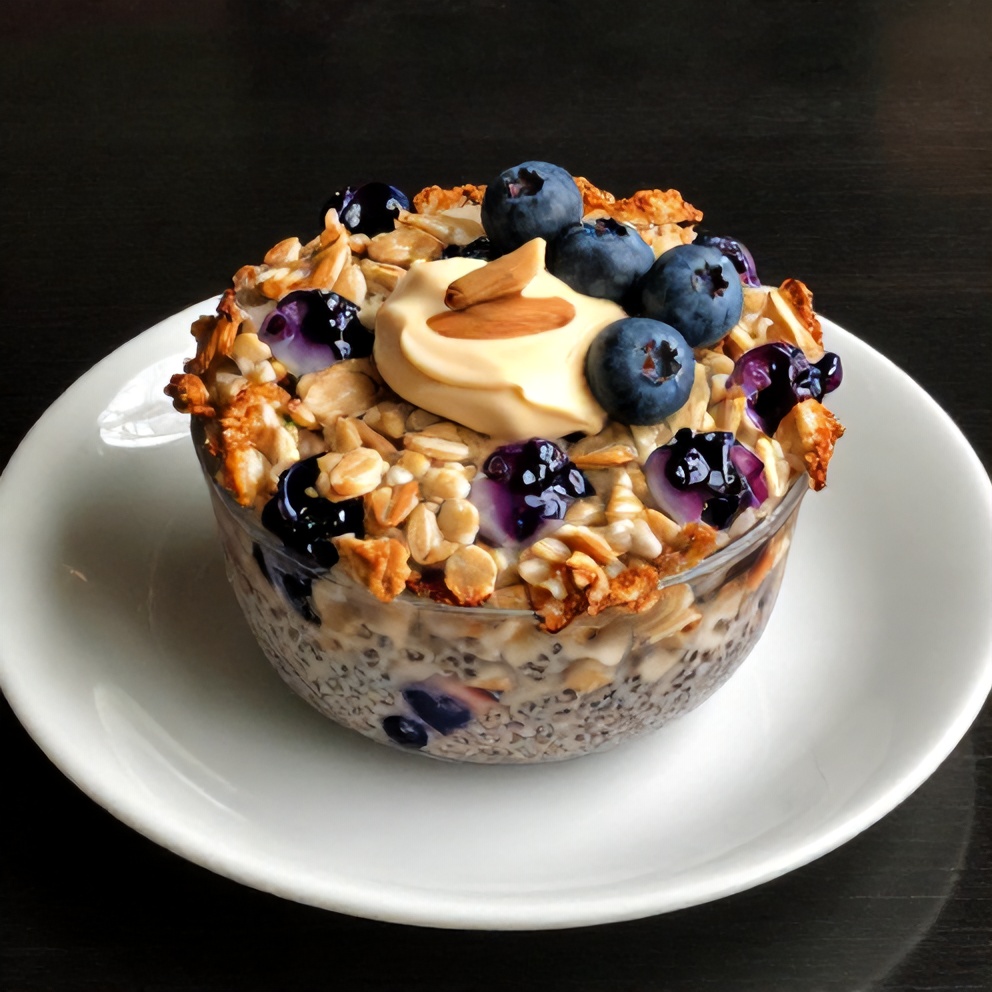 Healthy Blueberry Chia Oatmeal Cups