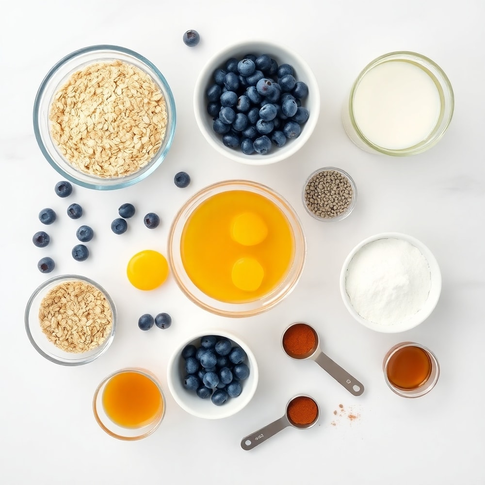 Blueberry Chia Oatmeal Cups Ingredients