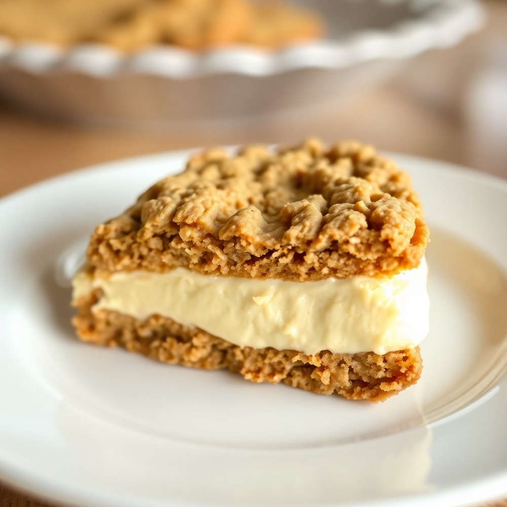 Plated homemade oatmeal cream pie