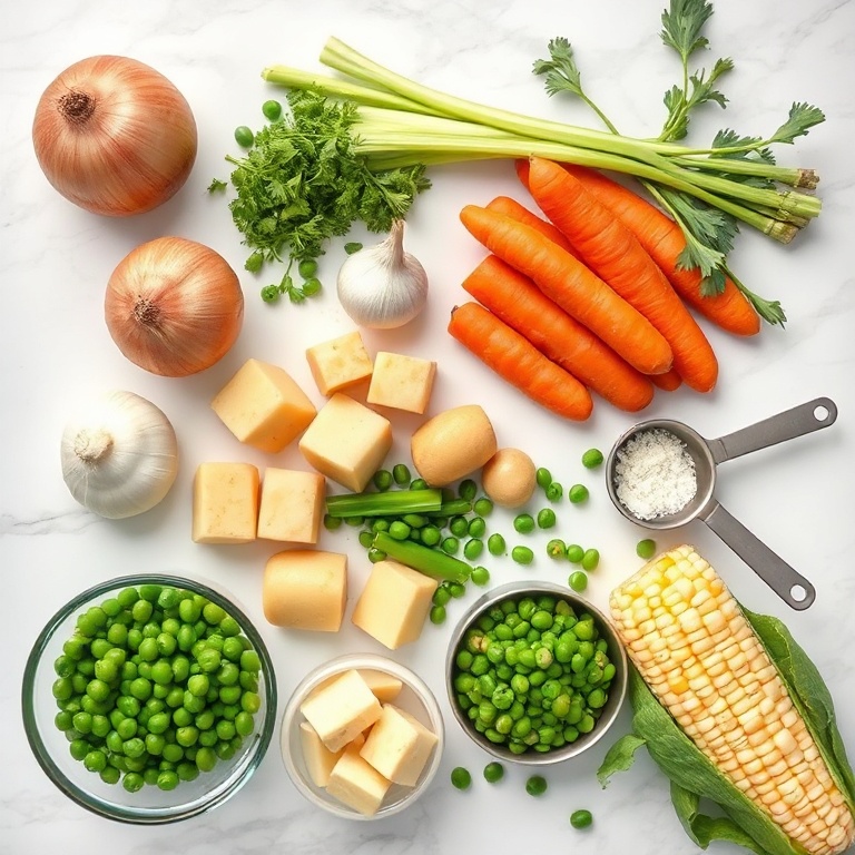 Raw ingredients for Irish Vegetarian Stew