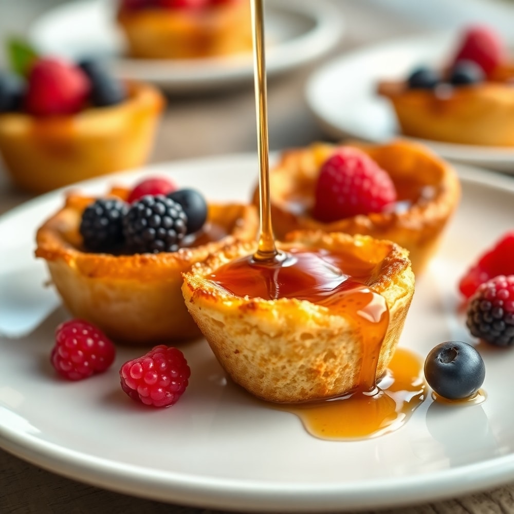 French Toast Cups on a plate