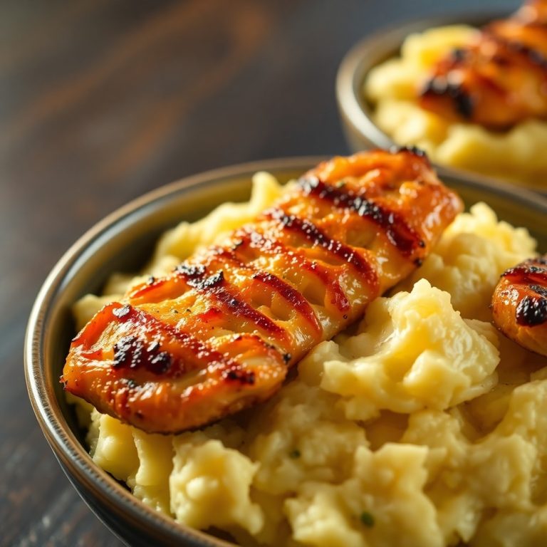 Juicy Grilled Chicken Mashed Potato Bowls