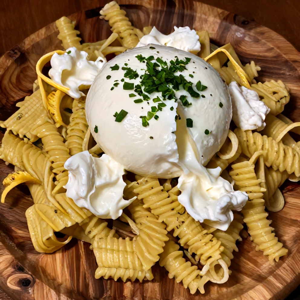 Lemon Herb Pasta Salad with Burrata